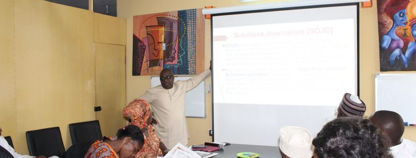 Mr Dapo Olorunyomi making his presentation on the future of journalism at the 2nd ACSPN North Central Empowerment series.