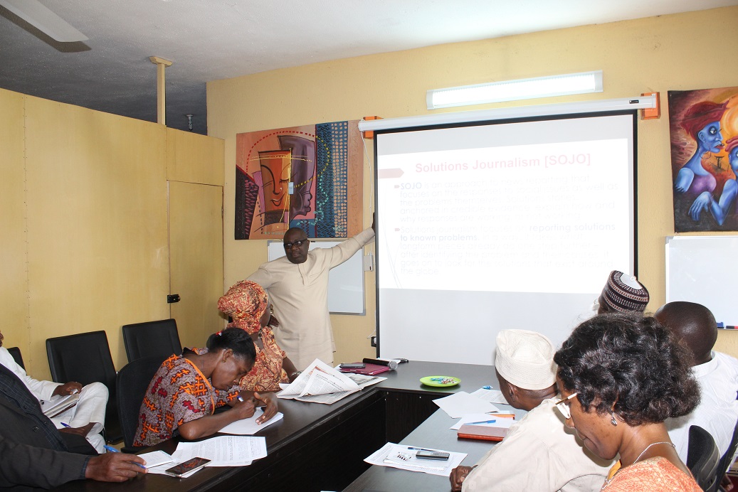 Mr Dapo Olorunyomi making his presentation on the future of journalism at the 2nd ACSPN North Central Empowerment series.