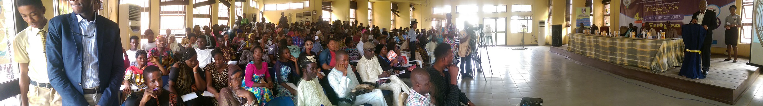 Panoramic view of all participants