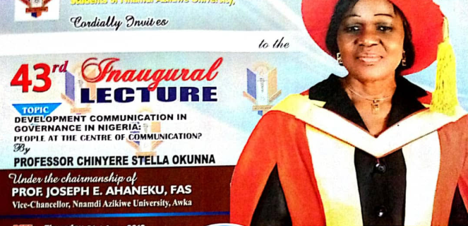Professor Okunna to give inaugural Lecture at Nnamdi Azikiwe University